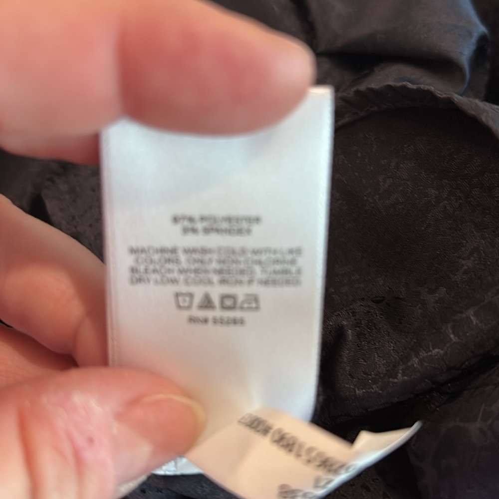Express Black Wrap Blouse - Picture 6 of 6